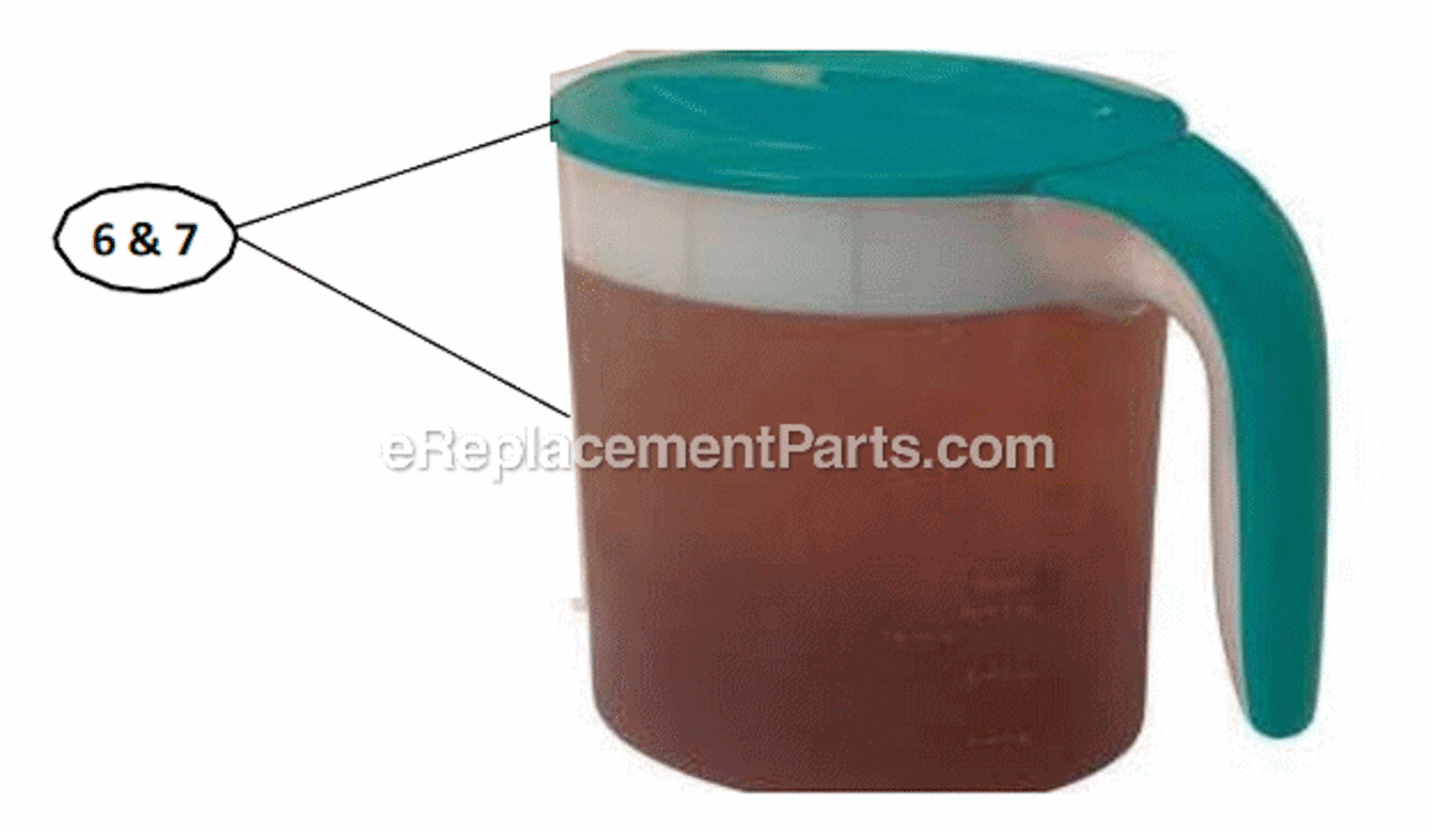 Page A Diagram and Parts List for TM70TS  Mr Coffee Tea Brewer